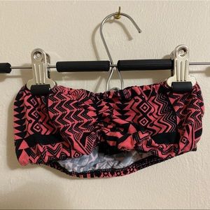 Forever 21 Pink/Black Aztec Print Bandeau (NWOT)